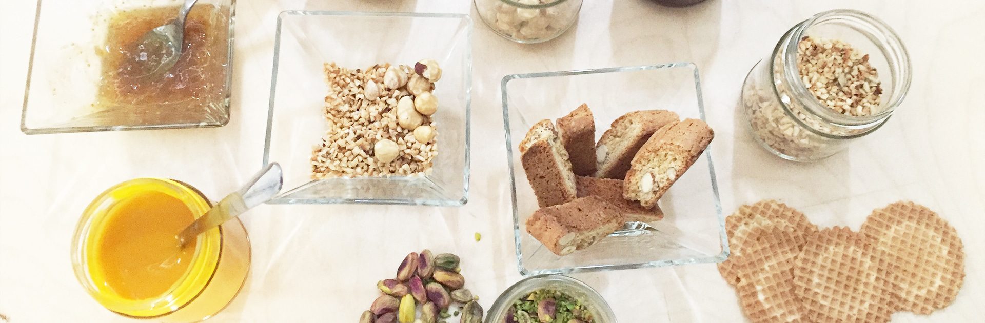 Ingredients laid out for custom flavor development